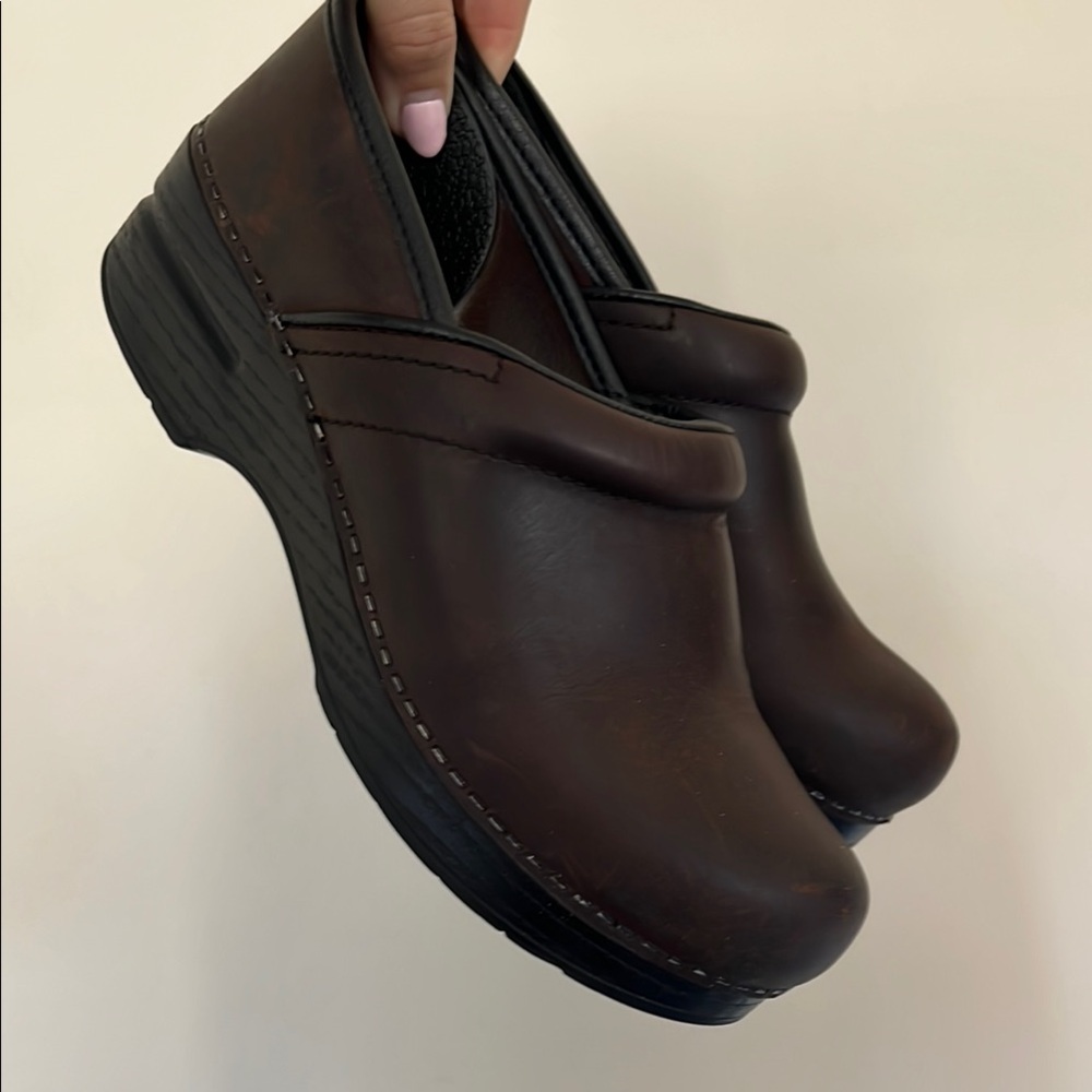 Dansko Women’s Brown Leather Clogs